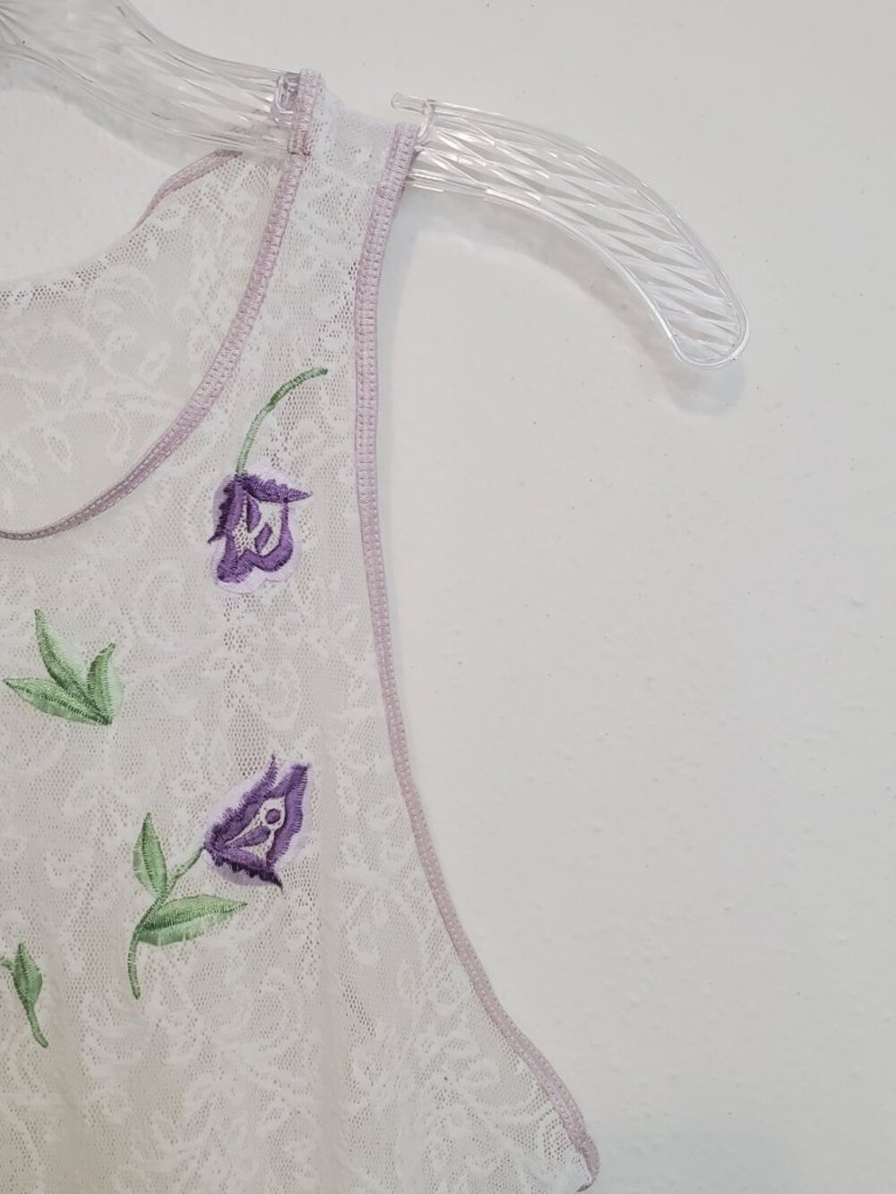 Victoria's Secret Collection 1990's lace embroidered racerback negligee - Picture 2 of 11